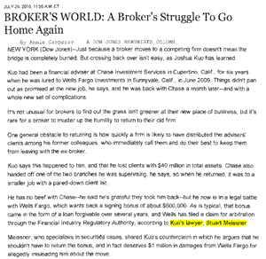 brokers world - a brokers struggle to go home again